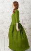 Платье из льна "Прекрасное зеленое"