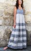 Платье-сарафан из натурального льна "Полосатое"